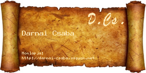 Darnai Csaba névjegykártya
