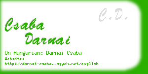csaba darnai business card